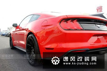 提进口18款福特Mustang 改装轮毂后颜值从不及格到满分