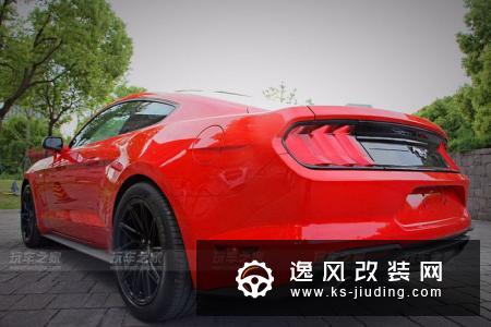 提进口18款福特Mustang 改装轮毂后颜值从不及格到满分