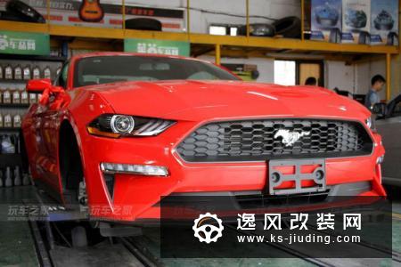 提进口18款福特Mustang 改装轮毂后颜值从不及格到满分